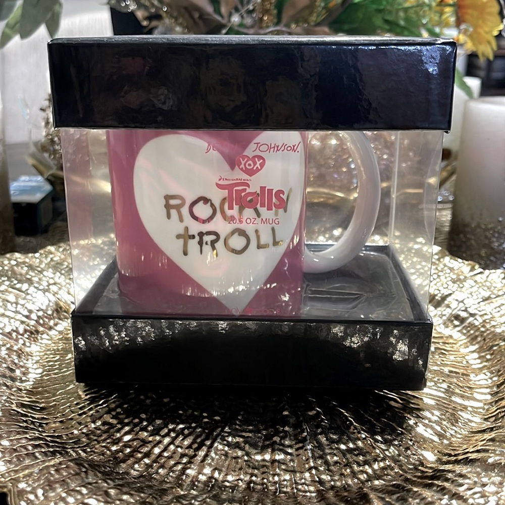 Betsey Johnson Trolls edition coffee mug